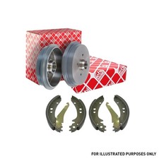 FEBI BILSTEIN Rear Brake Drums & Brake Shoes Braking Service Fits Ford Transit