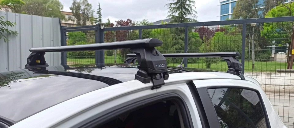 Barras transversales de techo para Acura RDX 2006-Up techo normal aluminio negro Foto 3 de 4