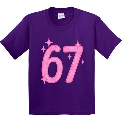Inktastic 67 Tween Vibe Youth T-Shirt Sparkles Party Milestone Slang Tee Kids