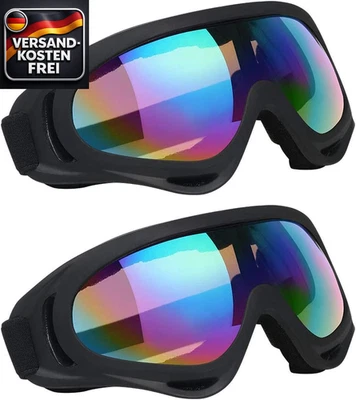 Skibrille Herren Snowboard Goggle UV-Schutz Anti-Fog Helmkompatibel Sportbrille
