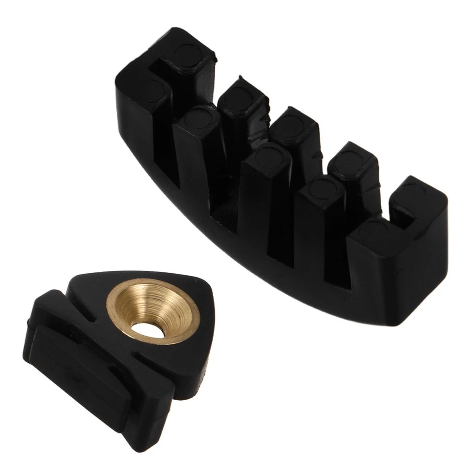 Lot de 2 sourdines pour violon - Portables en caoutchouc noir, petite taille, - Photo 3/4