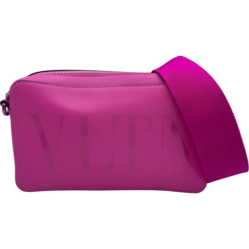 VALENTINO VLogo Pink Leather Shoulder Bag #OKB4418