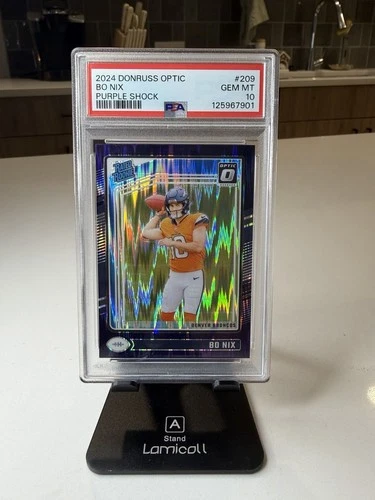 2024 PANINI DONRUSS OPTIC PURPLE SHOCK #209 BO NIX ROOKIE RC PSA 10