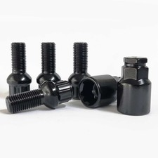 Felgenschlösser M14x1,5 27mm Kugelbund R13 schwarz Radschloss für Skoda VW