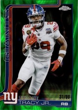 2025 Topps Chrome Tyrone Tracy Jr  Green Refractor /99 #228 Giants