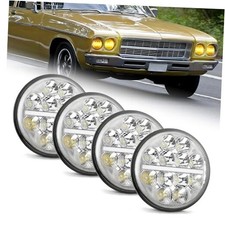 5.75 Led Headlight 5 3/4 Round Led Headlights Whit DRL Amber Turn Signal