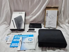 Nintendo DS Lite USG-001 Onyx Black Console w/Box ALL OEM matching serial + more