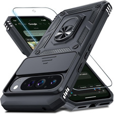 Google Pixel 10 Pro XL Case Military Grade Shockproof Cover w Screen Protector