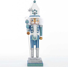 Kurt Adler Hollywood Nutcracker, 17-Inch, Turquoise/White