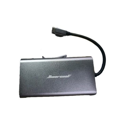 Hiearcool 11-in-1 USB-C Hub Adapter HDMI VGA RJ45 Ethernet SD TF Card Reader PD