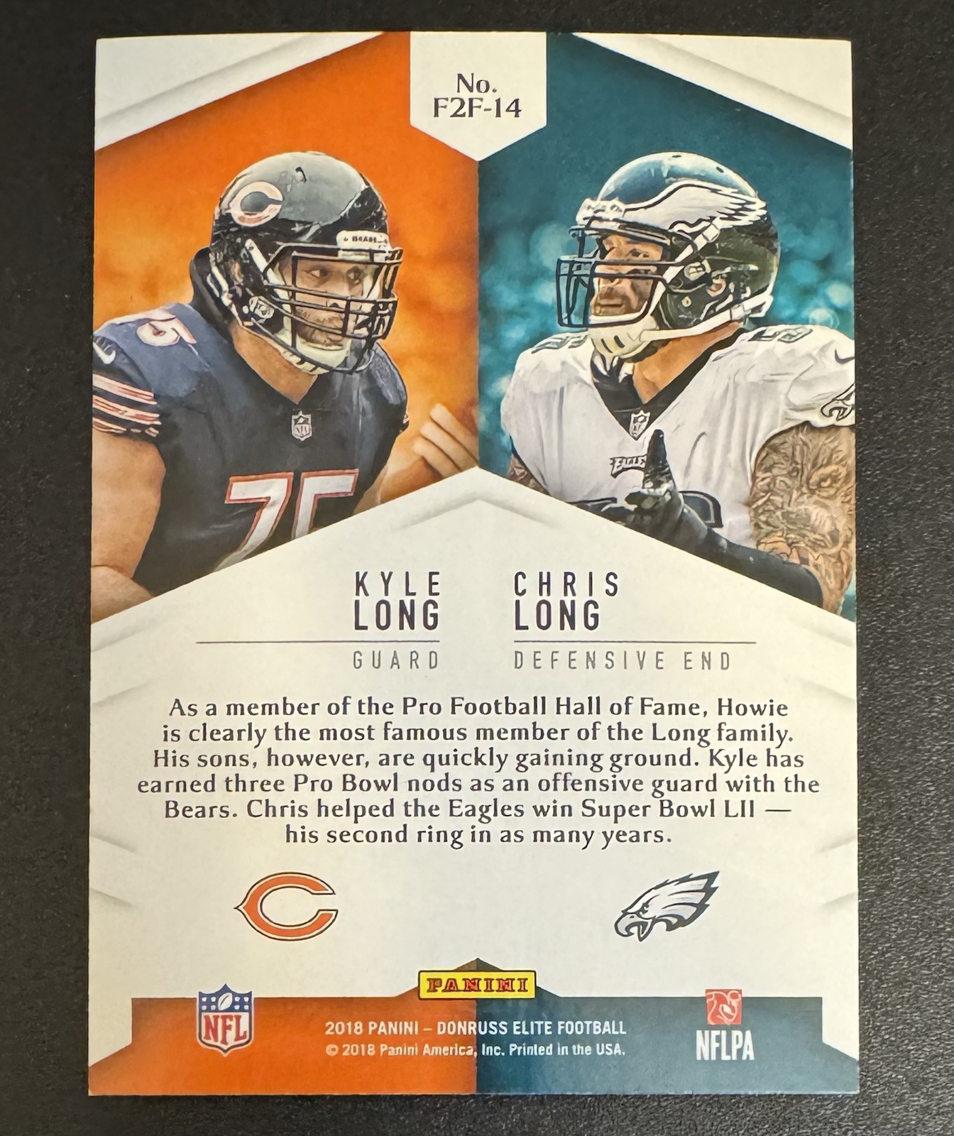 Kyle & Chris Long 2018 Donruss Elite Face To Face #F2F-14 | eBay
