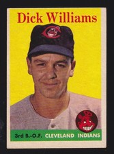 DICK WILLIAMS indians 1958 TOPPS #79 VG-EX (OC) NO CREASES