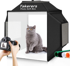 16X16" Photo Studio Light Box with 450 LED 4 Color Backdrops Shooting Tent