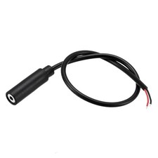2.5mm Female Jack to Bare Wire TS 2 Pole Mono 3/32" Audio Cable 0.25m,2pcs