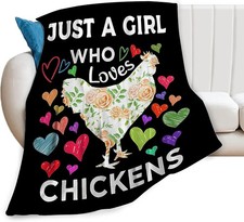 Cozy Soft Chicken Blanket - Gifts for Chicken Lovers, Women's Throw Blanket, ...