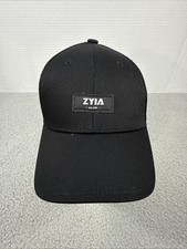 ZYIA Active Baseball Cap Patch Black Mesh Trucker Hat Adjustable Snap Back OSFM