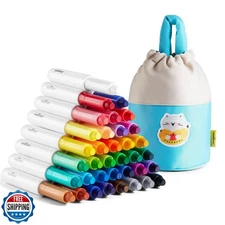 Jar Melo Jumbo Crayons for Toddlers, 36 Colors Washable Crayons with 108 Free