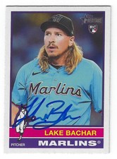 LAKE BACHAR MIAMI MARLINS SIGNED 2025 TOPPS H...