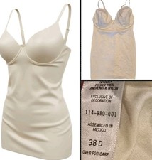 Vtg 90's Victoria's Secret Liquid Satin Second Skin Slip Dress Bodyshape 38D