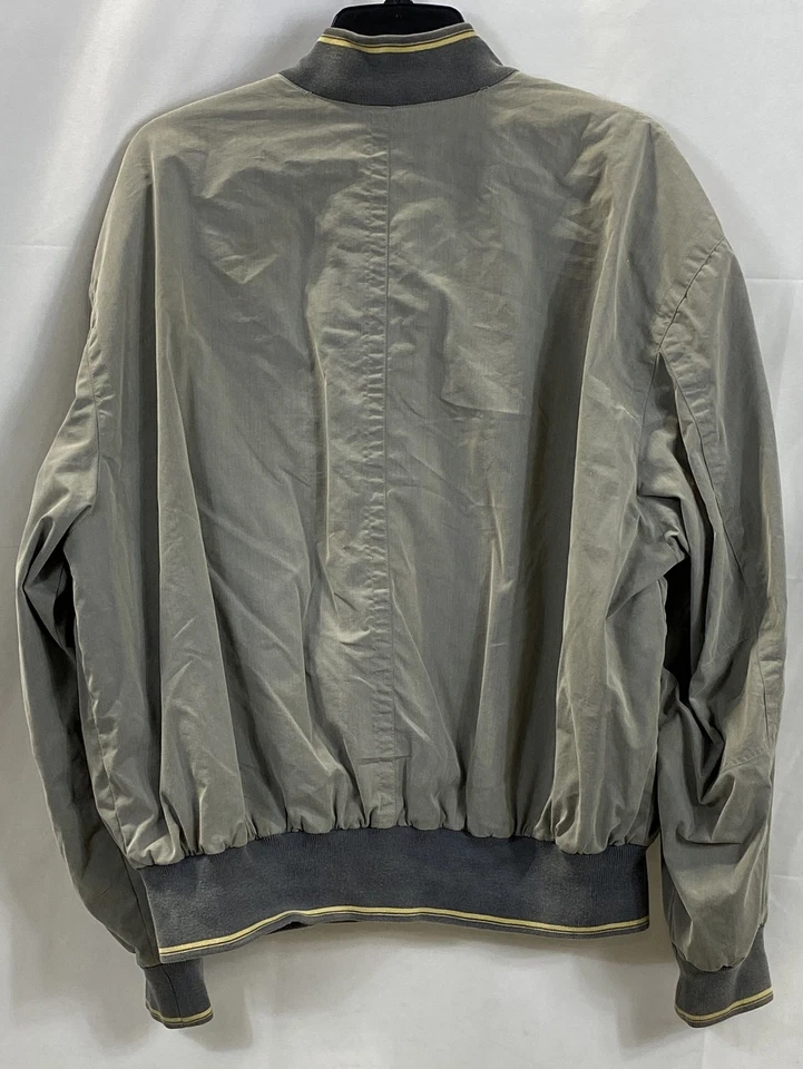 Chaqueta Bomber Vintage Y2K Hugo Boss Gris Rocoso Bordado Cresta Para Hombre Talla XL Foto 2 de 4