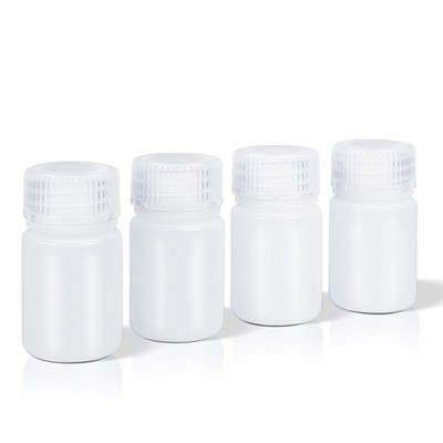 1 oz Small Plastic Bottles with Caps, Airtight Refillable Wide Mouth Travel B