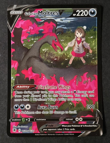 Galarian Moltres V - TG20/TG30 Astral Radiance Trainer Gallery Pokemon - NM