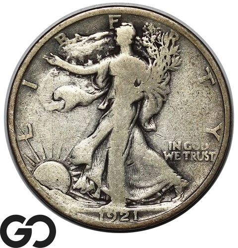 1921 Walking Liberty Half Dollar, VG Better Date