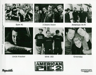 American Pie 2 Press Photo Blink-182 Green Day Sum 41 3 Doors Down Promo