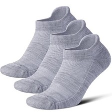 Ankle Compression Socks for Women and Men, Bamboo Viscose Large 3 Pairs-gray