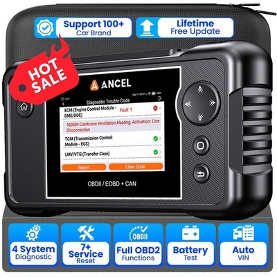 Automotive ABS SRS Transmission Engine Code Reader OBD2 Scanner [All Vehicles]