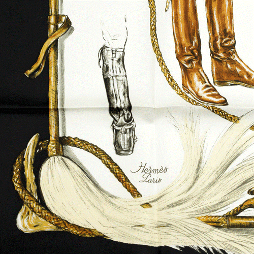 Hermes Scarf A PROPOS DE BOTTES 90cm Silk Carre Foulard XAVIER DE PORET - Picture 4 of 7