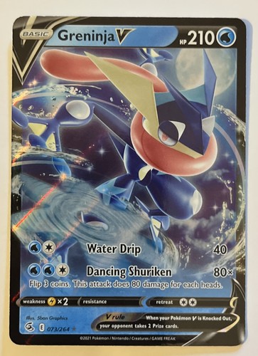 Greninja V 073/264 Fusion Strike Ultra Rare Pokemon