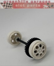 Greenhills Scalextric BMW Mini Cooper Rear Axle  Wheels White - Used - P1757