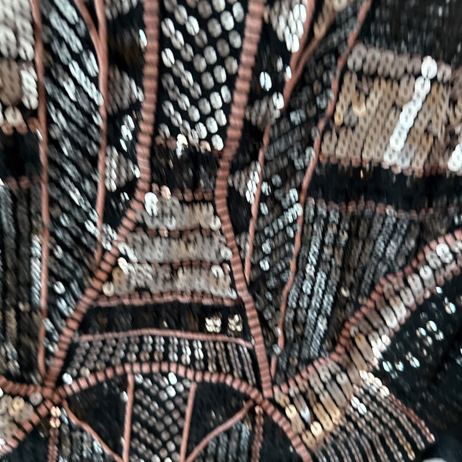 Express Blouse Size Small Black Sequence Sleevele… - image 3