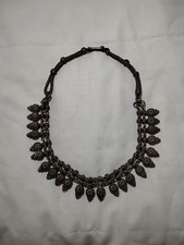 Vintage Rajasthani Oxided Silver Floral Wedding  Necklace Excellence Condition.