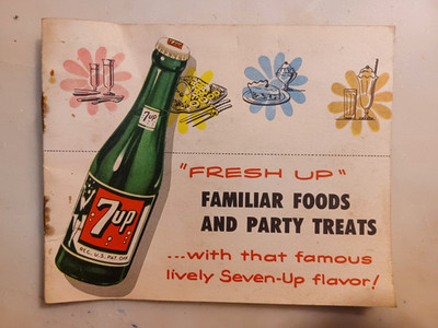 VTG 1950s 7-Up Fresh Up Recipe Booklet Promotional Soda Recipes Advertising