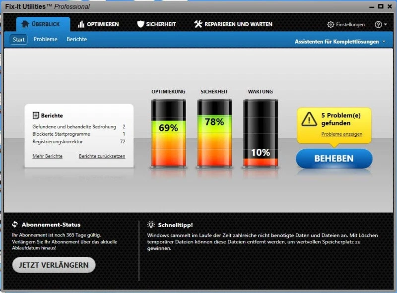 Fix-It Utilities 14 Professional Win XP/Vista/7/8 MiniBox 5 PC 1 Jahr Avanquest - Bild 3 von 4