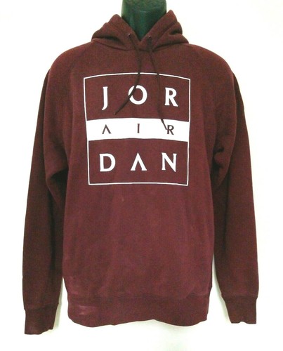 Vintage Retro Air Jordan Sudadera Con Capucha Suéter Rojo Oscuro Hombre  Talla L | eBay