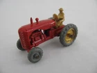 Lesney Matchbox Moko Gray Wheels Red Massey Harris Farm Tractor #4 VG