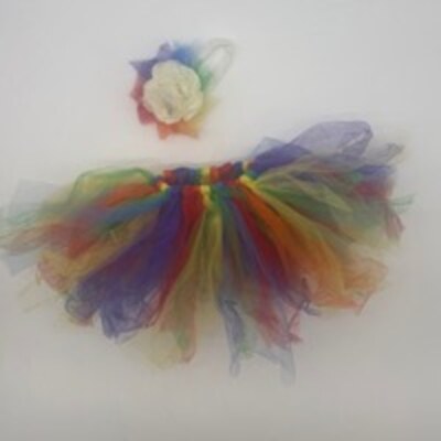 HANDMADE BABY Tutu Tulle Skirt & Headband Bow Set