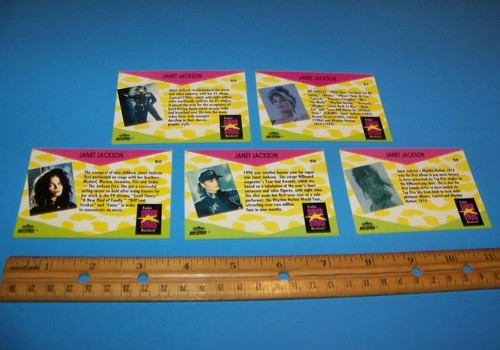 Janet Jackson Collectible Photo Cards - Super Stars Musicards Vintage 1991 - Picture 2 of 2