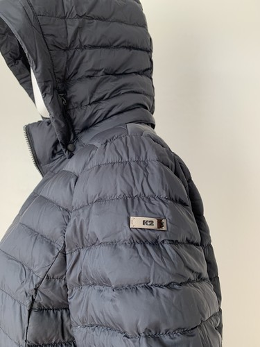 K2 Korea Down Long Coat Warm Lightweight Below Knee Sz L - Picture 7 of 12