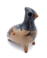 Vintage Tonala Pottery From Mexico: Hand Made Folk Art Partridge or Dove