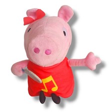 Peppa Pig Plush Cartoon 13" Talks Sings RARE Musical Note Microphone 2021 Hasbro
