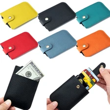 Small Card Wallet Women Men Slim Credit Card Holder Minimalist Card Pocket Gifts