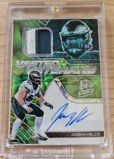 2020 Spectra Vested Veterans Jason Kelce On Card Auto Game Worn 5/25 Green!