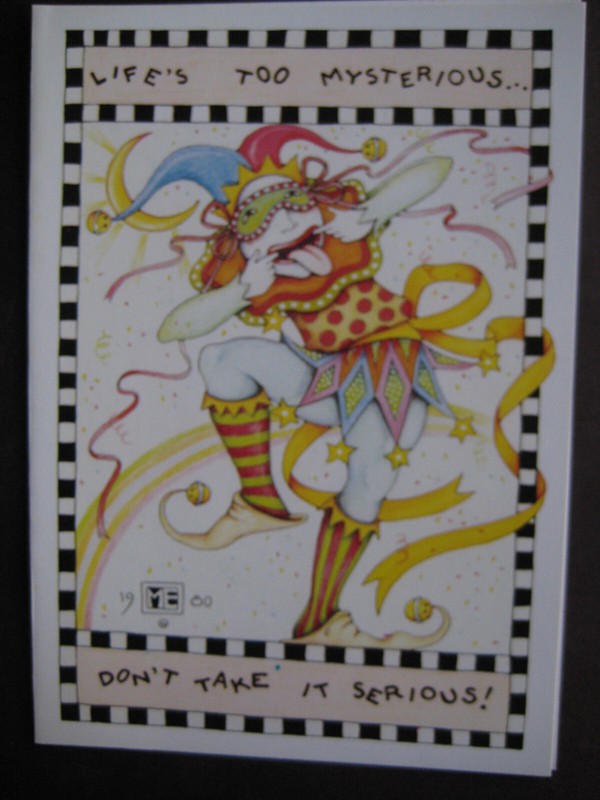 UNUSED 1980 vintage greeting card Mary Engelbreit BLANK Life's Too Mysterious...