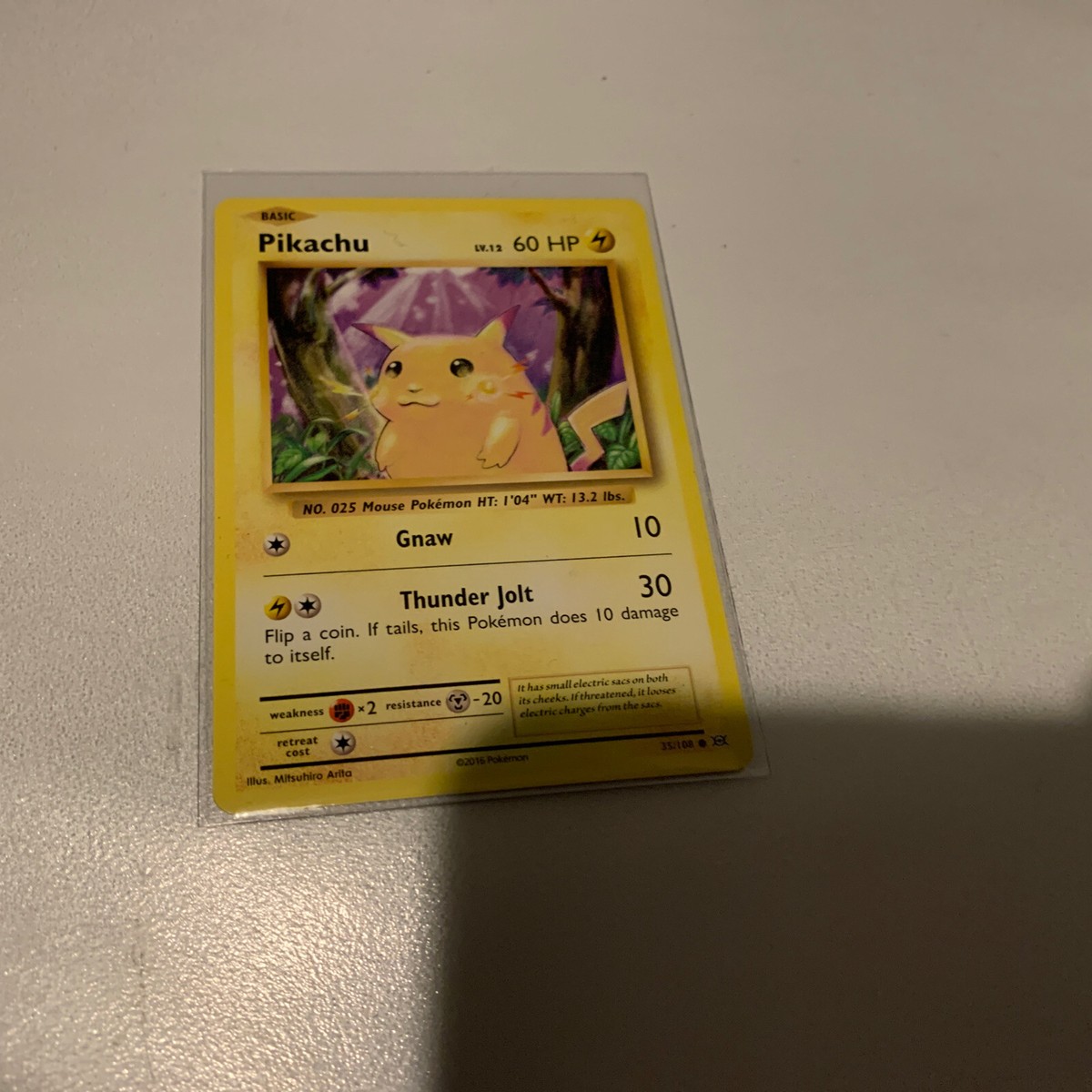 Pikachu Pokemon Card 2016 35/108 LV12 60 HP | eBay