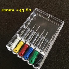 10Packs Dental K-FILES 21mm #45-80 Stainless Steel Endo Root Canal File Hand Use