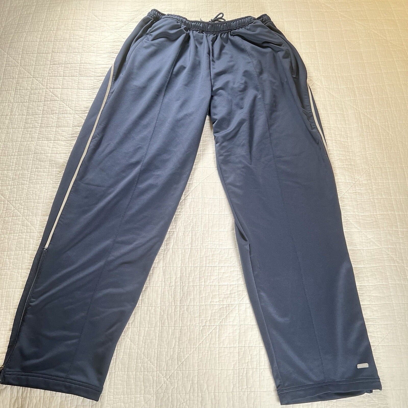 Nike Dri-FIT Mens 3XL Navy Blue Athletic Joggers with Ankle Zip-image